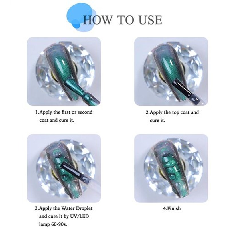 15ml/Bottle Water Droplet Gel Nail Polish Rain Drop Soak Off UV LED Nail Gel Polish Ice Dew Nail Art Design