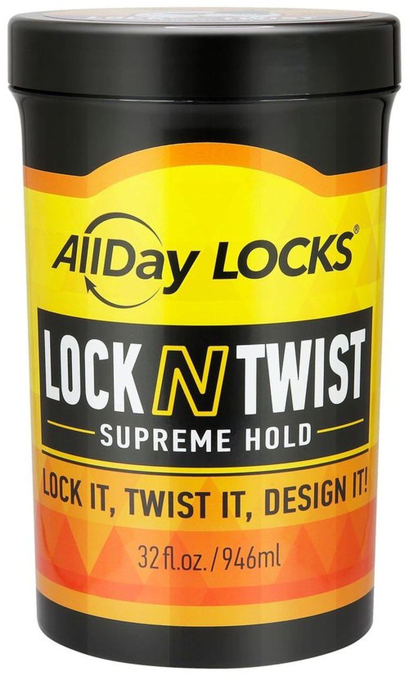 AllDay Locks Lock N Twist Supreme Hold - Extreme Styling Control for Locs, Microlocs, Twists, and Retwists, Provides Edge Control, Strong Hair Gel for Women and Men - 32 oz Jar