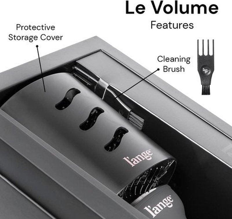 L'ANGE HAIR Le Volume 2-in-1 Titanium Blow Dryer Brush - Frizz Control & Volumizing Hot Air Styler | Black 60mm