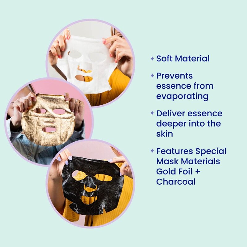 FACETORY K Beauty Face Mask Skin Care - BEST OF 7 COLLECTION Sheet Mask Set (21 pc) | Natural Premium Korean Face Mask For All Skin Types - No Sulfates No Parabens