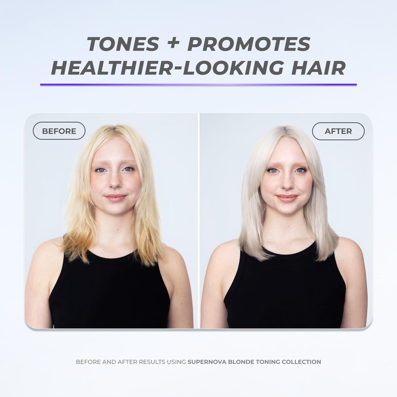 XMONDO Supernova Blonde Toning Reparative Mask - Tones, Repairs, & Hydrates, Vegan with Jojoba Oil, 7.95 oz
