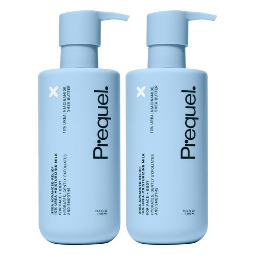 Prequel Skin Urea 10% Moisturizing Lotion for Face & Body, Unscented, Hydrating Cream for Extremely Dry & Sensitive Skin, 6.75 fl oz, Pack of 2