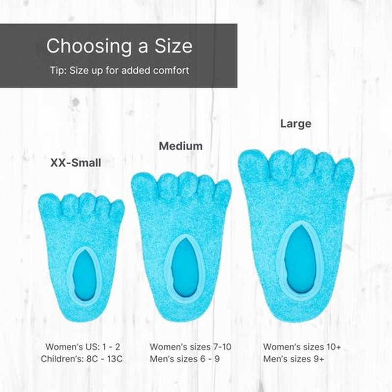 NatraCure 5-Toe Gel Lined Foot Moisturizing Socks – Aloe & Shea Infused Fuzzy Hydrating Socks for Women & Men - Soft Feet Moisturizer Spa & Pedicure Socks for Dry Cracked Heels, Calluses - Medium