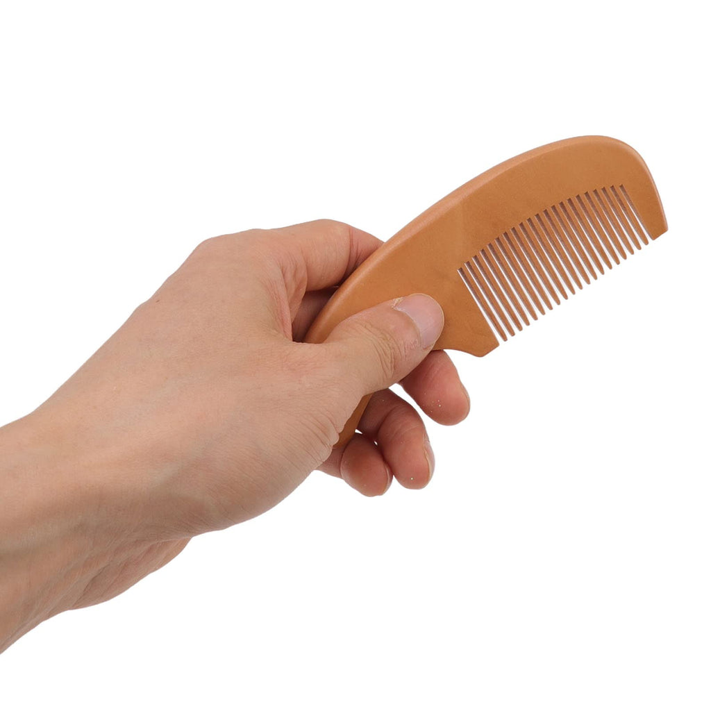Hair Brush and Comb for Men, Soft Brush with Wood Handle, Wooden Comb for Hair and Beard, Gentle Styling Scalp Care Grooming Kit