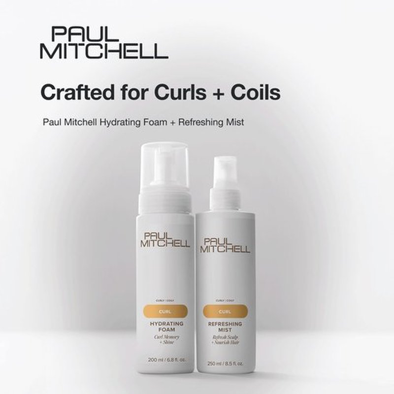 Paul Mitchell Hydrating Foam, Provides Curl Memory + Shine, For Curly + Coily Hair, 6.8 fl. oz