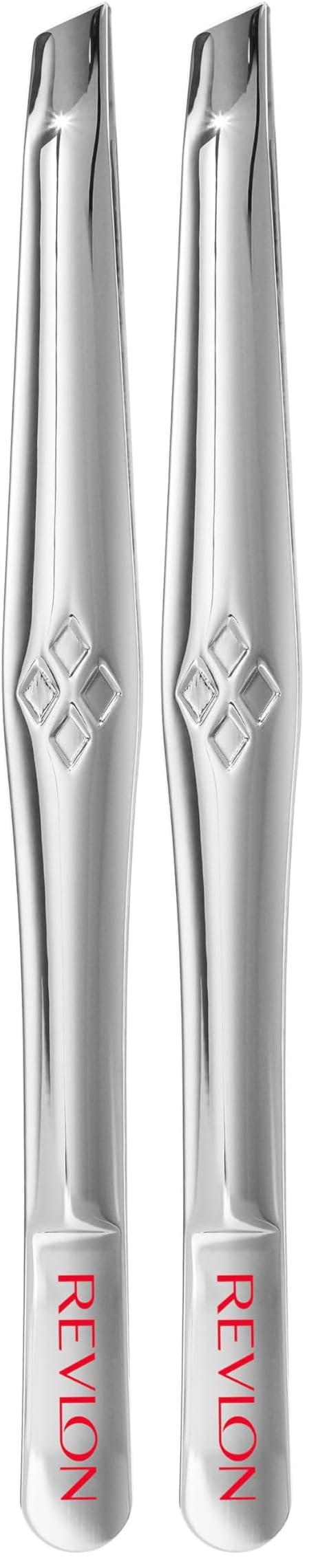 Revlon Multipurpose Hair Removal Tweezer, High Precision Slant Tip Tweezers for Men, Women & Kids, Stainless Steel (Pack of 2)