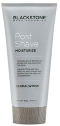 Blackstone Men's Grooming Post Shave Moisturizer - Soothing Tea Tree Oil & Aloe Balm | Sandalwood (6 oz)