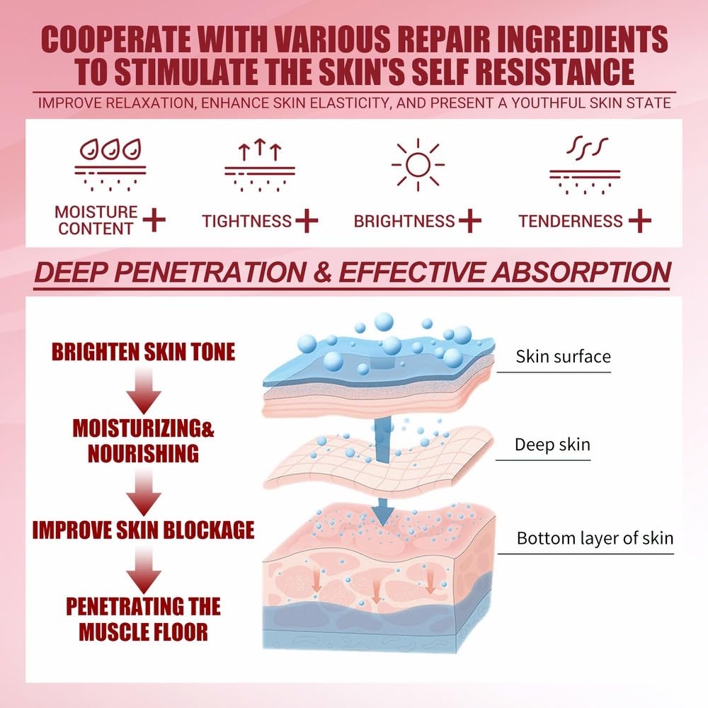 Dragon Blood Retinol Face Cream – Fine Line Smoothing, Deep Moisturizing & Even Skin Tone for Face & Body, Day & Night Use, 50g*2