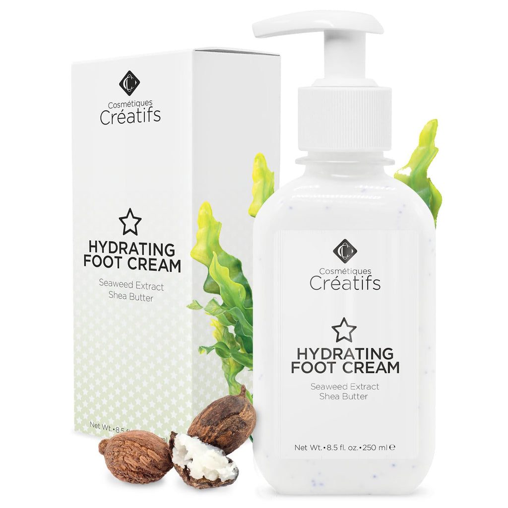 Cosmétiques Créatifs Hydrating Foot Cream for Dry Cracked Heels and Feet, 8.5 fl. oz., Deep Moisturizing Seaweed Extract and Shea Butter, Restores Soft Supple Skin
