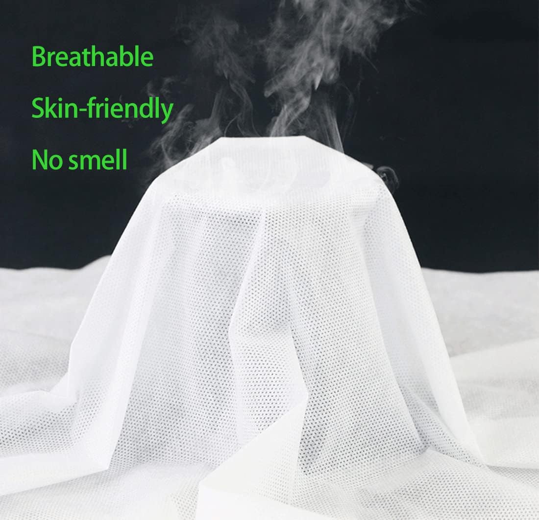 YEEOZOE 100PCS Disposable Bed Sheets, Disposable Massage Table Sheets, Disposable Bed Covers for SPA Lash Wax Tattoo Salon, Non Woven Fabric, 71" x 31" White