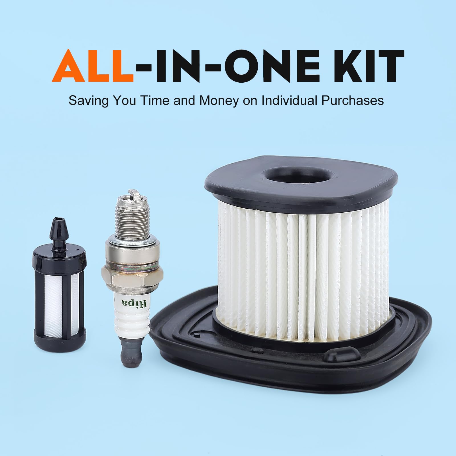 Hipa BG86 Air Filter for Sthil BG86C BG 86 SH86 SH86C Leaf Blower Parts 4241-140-4400 4241-140-4403 with Spark Plug Fuel Filter Tune Up Kit