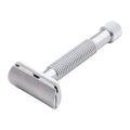 Rex Supply Co. Envoy XL Stainless Steel Double Edge Safety Razor – Long Handle 3-Piece Razor | Made in USA | Premium Fixed Blade Wet Shaving Razor for Men | Smooth, Comfortable & Close Shaves