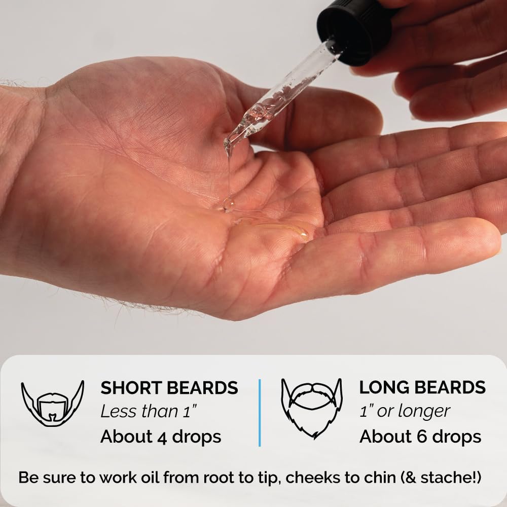 ZEUS Natural Beard Oil for Men with Essential Oils (Sandalwood)