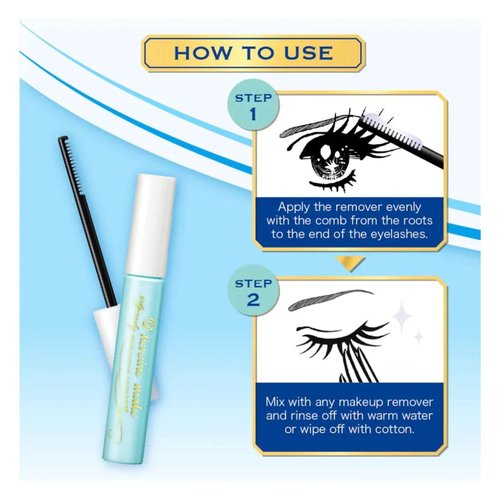 HEROINE MAKE by KISSME Mascara Remover for Waterproof Mascara, Fast-Acting Remover for Waterproof Eye Makeup, Lash-Conditioning & Gentle Non-Irritating Formula for Sensitive Eyelids from Japan 2 EA