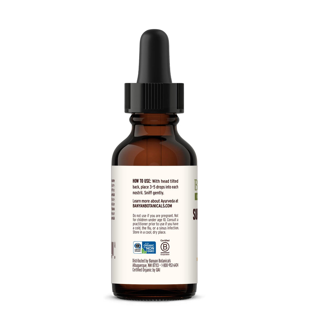 Banyan Botanicals Super Nasya Oil – Ayurvedic Physician Formulated Nasal Drops – Lubricating Nasal Moisturizer with Rose & Sandalwood – Supports Healthy Respiration & Sinus Comfort – 1 oz