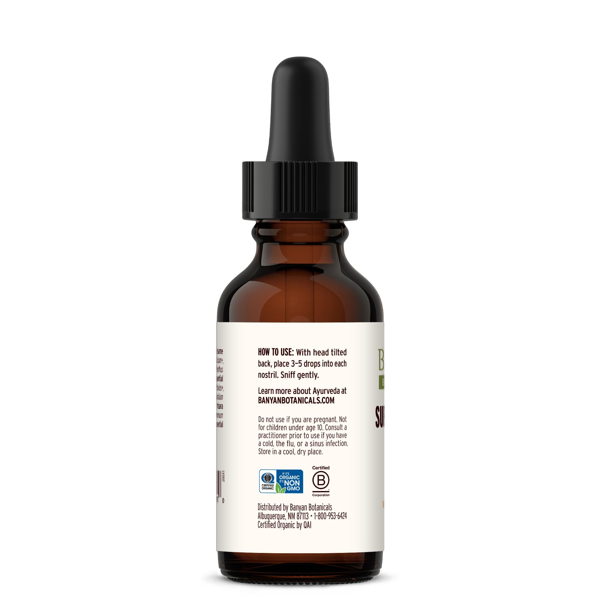 Banyan Botanicals Super Nasya Oil – Ayurvedic Physician Formulated Nasal Drops – Lubricating Nasal Moisturizer with Rose & Sandalwood – Supports Healthy Respiration & Sinus Comfort – 1 oz