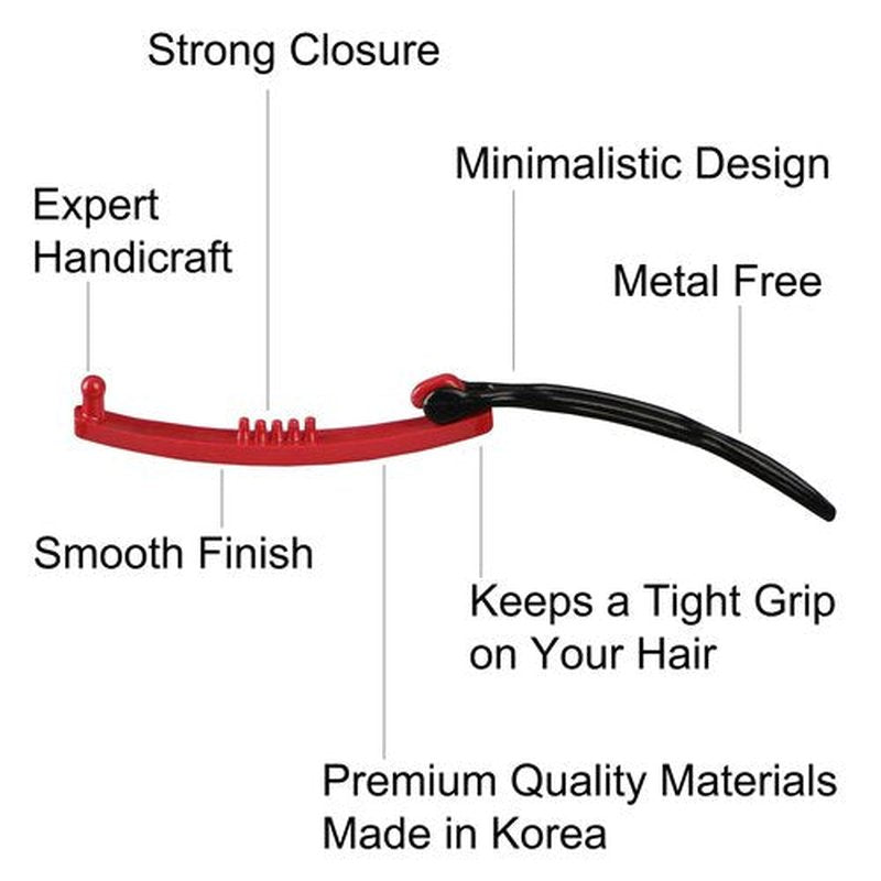 AURORA PIN 14pcs Hair Barrettes Set for Women and Girls, Hair Clips for Thick Thin Fine Hair, Non-metal Hair Accessories, Non-Slip Grip Handmade Snap Hairpin, BPA Free, Made in KOREA