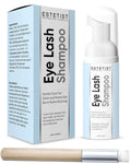 ESTETIST Eyelash Extension Shampoo & Brush Kit, Lash Wash & Foaming Cleanser for Extensions, Gentle Lash Cleaning Kit for Home or Salon Use, Oil-Free, Suitable for Sensitive Eyes