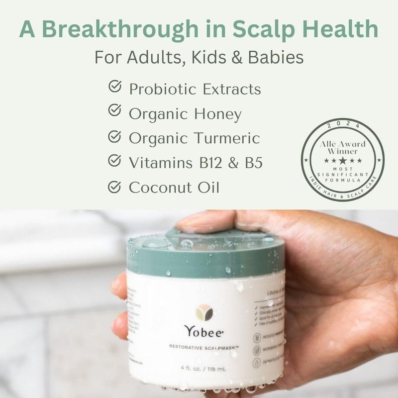 Yobee Restorative Scalp Mask - Probiotic Hair Treatment for Dry, Itchy Scalp - 4 fl oz