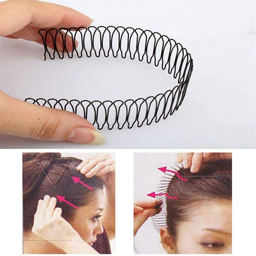 Teeth Hair Clip Combs, Metal Hair Side Combs U shaped Hair Finishing Fixer Comb Pins Material All Weather Retention Different Hairstyles for Women (black)