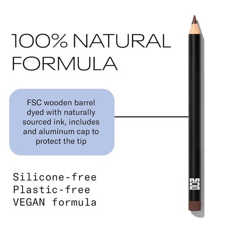 MOB Beauty Waterproof Lip Liner - Smooth Precision Formula, 100% Natural, M147 Chocolate Port, Vegan & Cruelty-Free