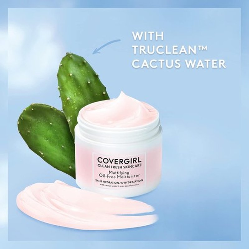 COVERGIRL Clean Fresh Oil-Free Moisturizer - Mattifying Formula, 2.0 Oz for Fresh Skin
