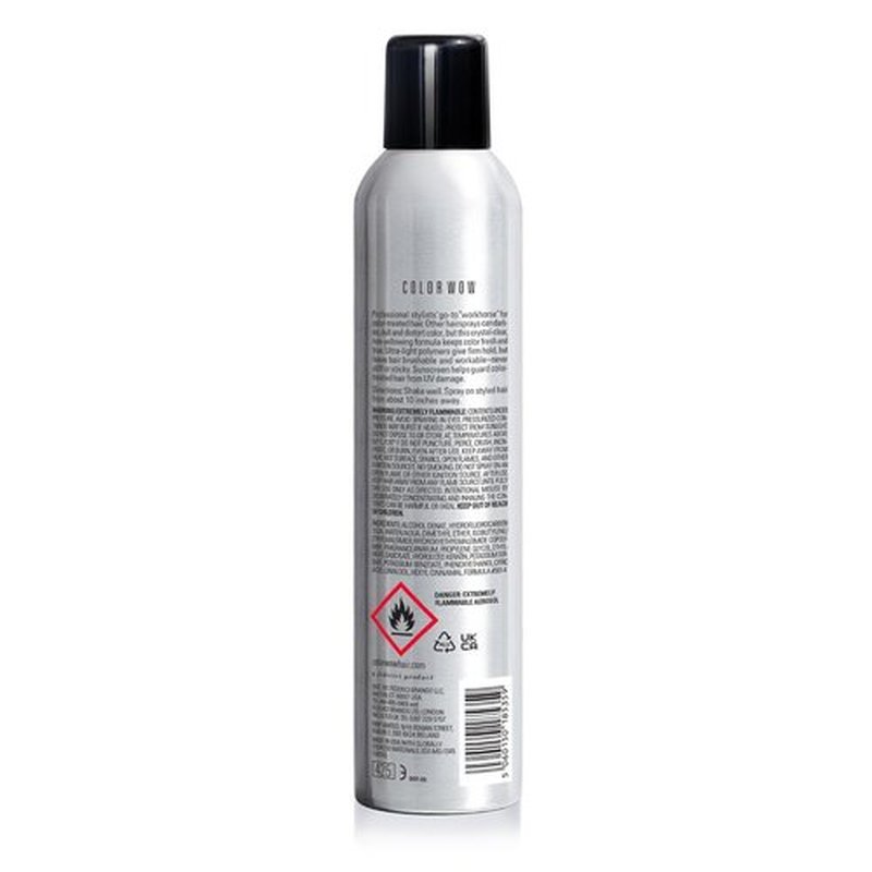 COLOR WOW Firm + Flexible Hairspray - Lightweight All-Day Hold | Humidity & UV Protection | Non-Stiff, Brushable Finish