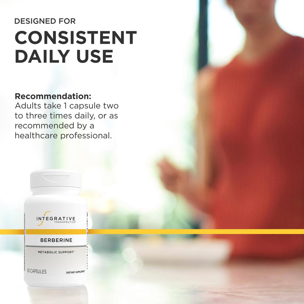 Integrative Therapeutics Berberine 1500mg - Supports Metabolic Health & Cellular Energy Metabolism - Third-Party Tested - Practitioner-Trusted Quality - Dairy-Free & Gluten-Free - 60 Capsules