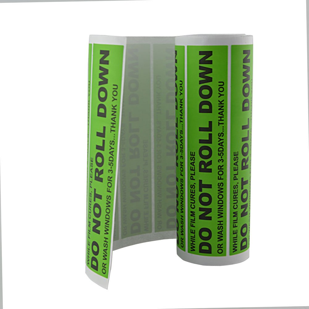 FOSHIO 100pcs/roll DO NOT ROLL Down Automotive Self-Adhesive Stickers Warning Label for Auto Vinyl Wraps Tool