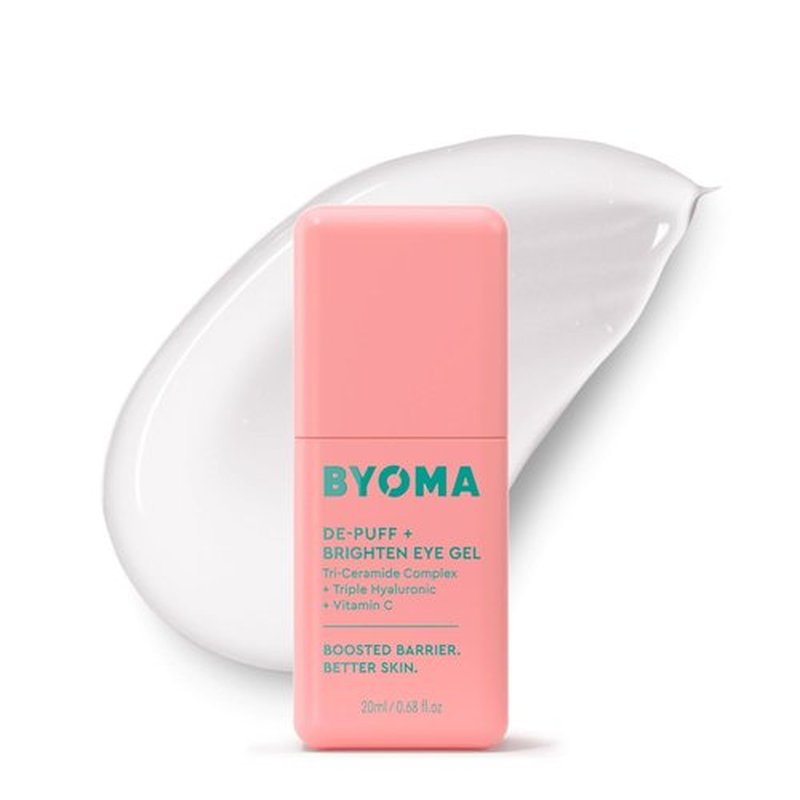 BYOMA De-Puff + Brighten Eye Gel - Lightweight Eye Cream for Dark Circles & Puffiness - 0.68 fl. oz
