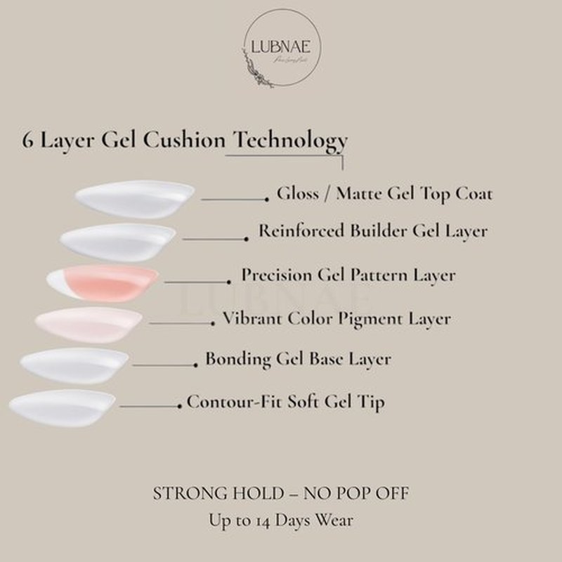 Lubnae -Designed in PARIS. Luxury Collection Press-On Nails – Collection – 30 Reusable Nails with Glue – Almond Short – Salon Quality at Home (Snow Red)