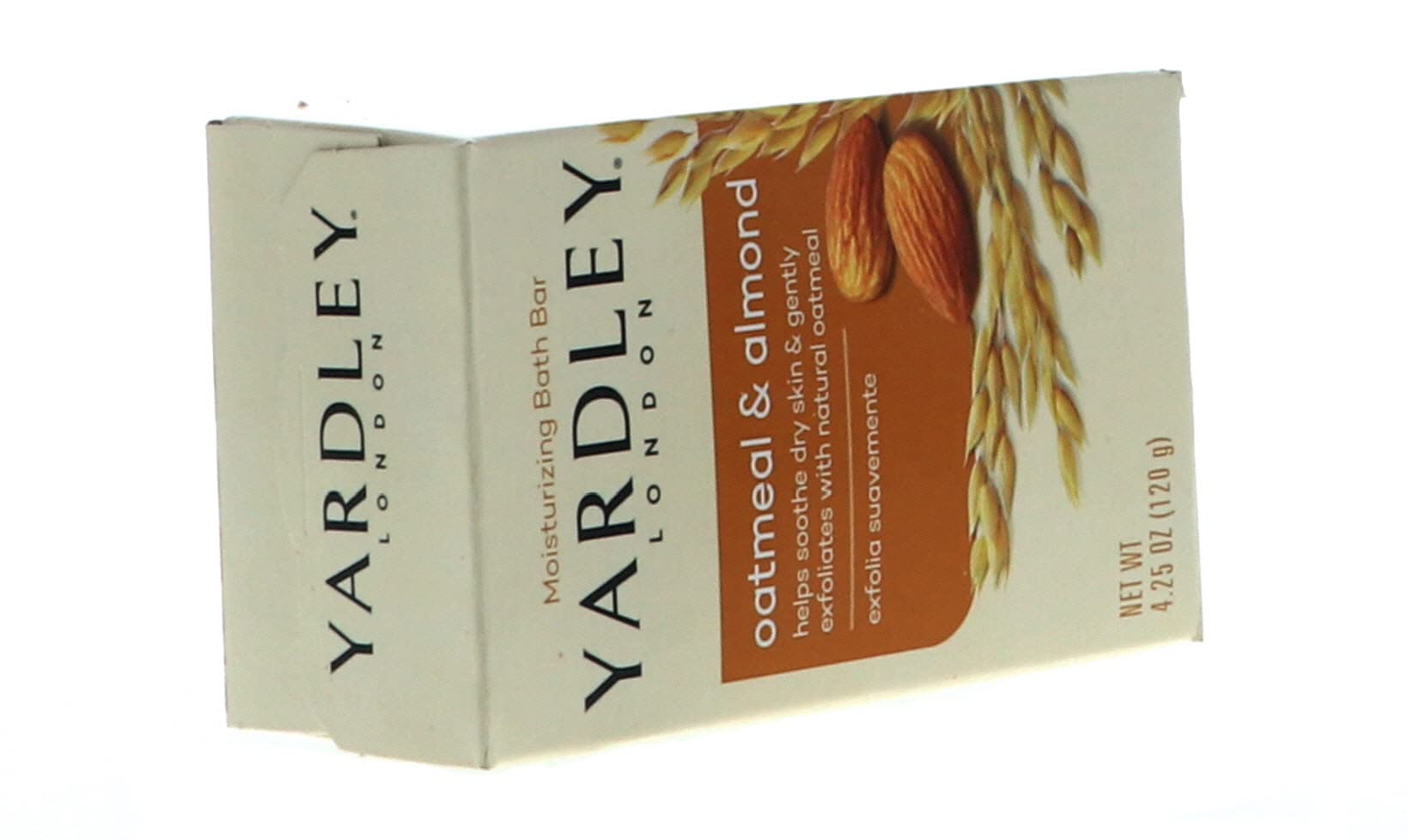 Yardley London Oatmeal and Almond Naturally Moisturizing Bath Bar, 4.0 oz. (Pack of 3)