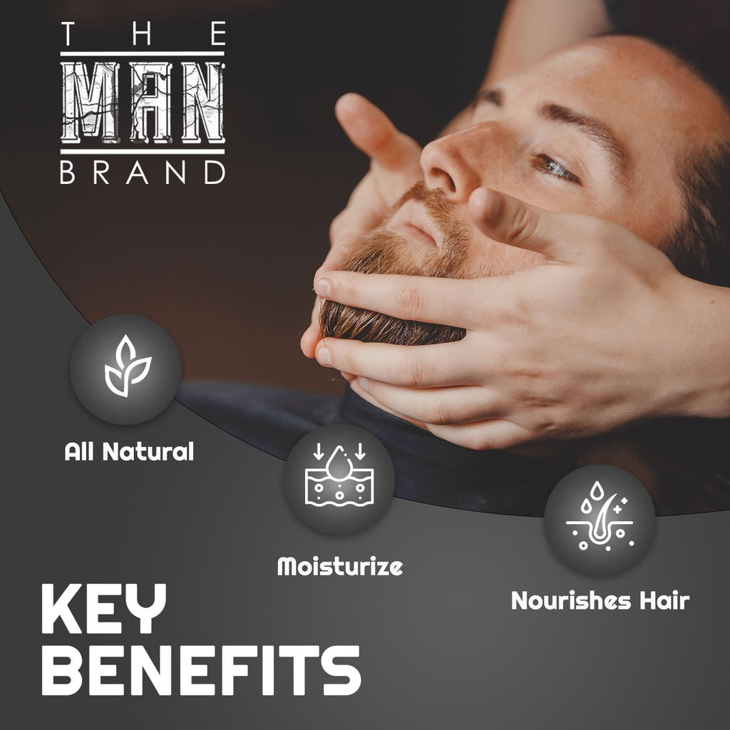 The Man Brand Bay Rum Beard Oil for Men Natural Beard Oil with Rich Bay Rum Scent for Beard Conditioning and Care, Soften and Hydrate with Leave-In Formula (1 Ounce)