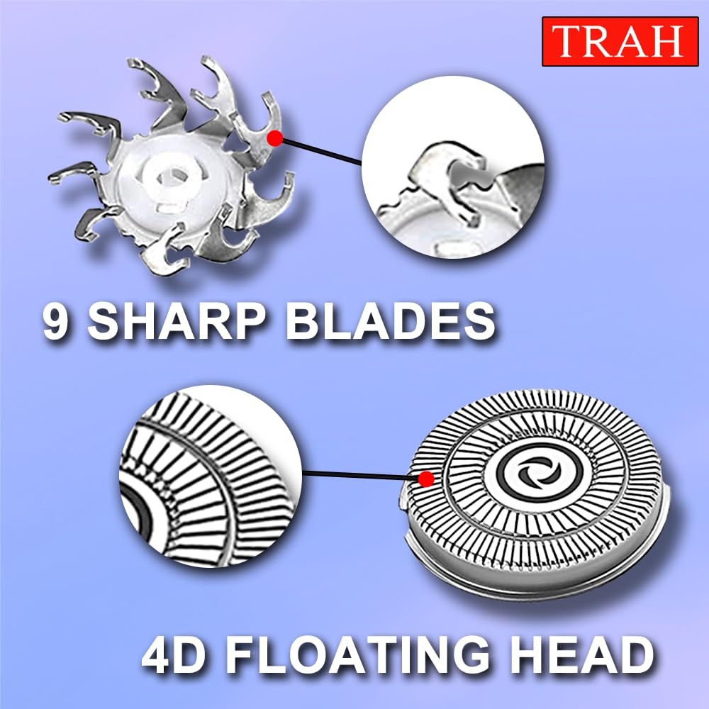 12 PACKS Head Shaver Replacement Heads Compatible with Skull Shaver Pitbull Gold PRO, Pitbull Silver PRO, Palm, Pitbull Platinum PRO, Skull Shaver Pitbull Gold PRO Shaver Replacement Blade