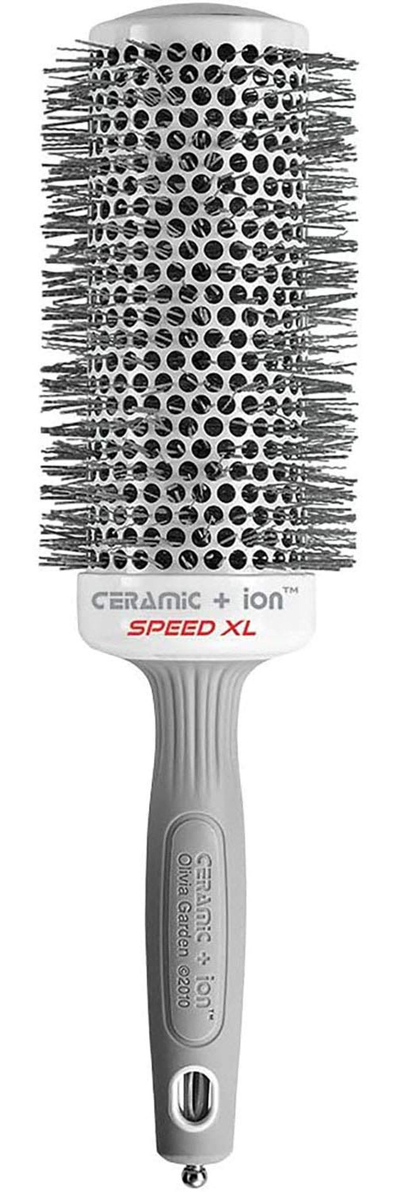 Olivia Garden Ceramic + Ion Speed XL - Professional Extra-Long Round Thermal Hair Brush for Thick Hair