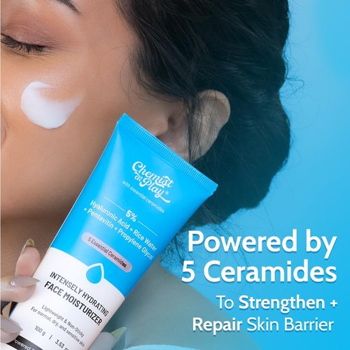 Chemist at Play Intensely Hydrating Face Moisturizer | Hydrates Up to 24 Hours | Repairs Skin Barrier | Lightweight, Non-Sticky Formula | Best for Dry Skin | 100gms