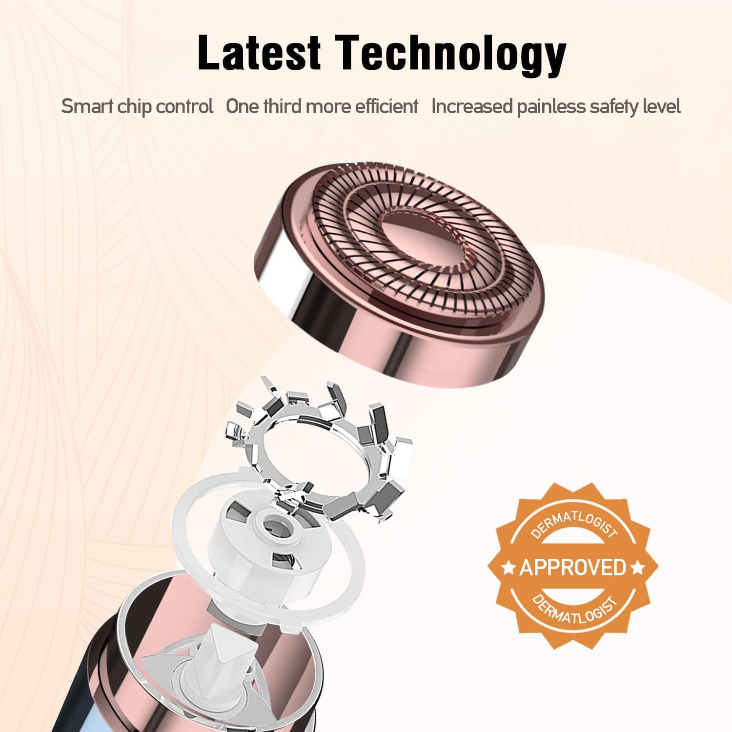 Facial Hair Removal for Women, Hair Removal Device, SEIHAI Rechargeable Hair Remover for Women, Facial Hair Remover for Face, Upper Lip, Chin, Included 2 x Replacement Heads
