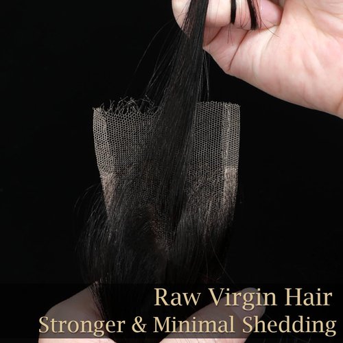 Knots Bleached CindiRiver 2x6 HD Lace Closure Deep Wave Virgin Human Hair, Invisible Real HD Lace, Natural Hairline, Skinlike Lace Frontal Closure Only