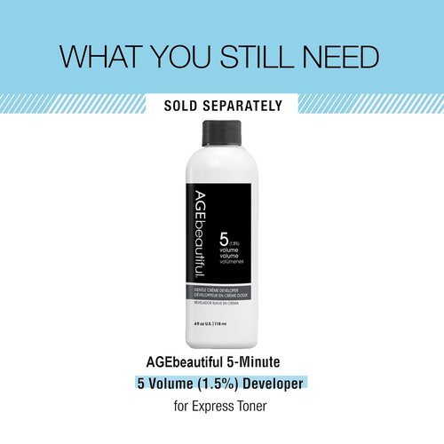 AGE Beautiful Demi Liqui-Creme 5-Minute Express Toner - Enhance Gray Hair, Ammonia Free, Nourishing Shine