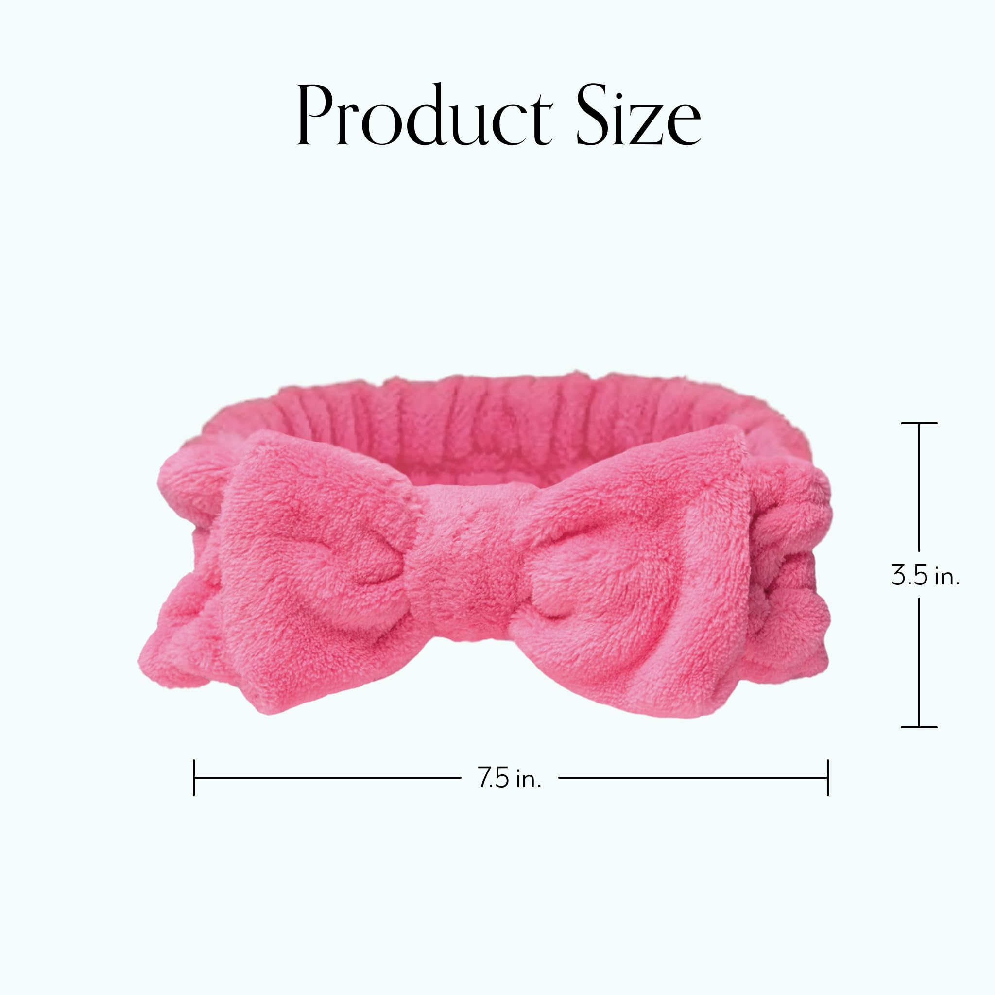 Bliss Women's Microfiber Towel Headband - Spa Headband for Washing Face, Skin Care, Makeup, and Messy Hair Wrap - Preppy Stuff Shower Hair Accessories for Women (Pink, 1 pack)