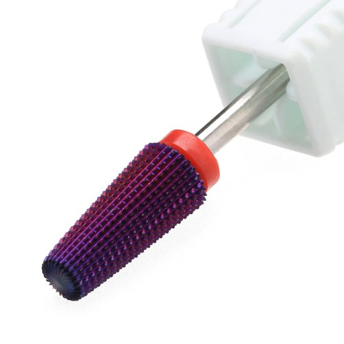 ERUIKA 3pcs 5 in 1 Nail Drill bits,3/32" Shank Tungsten Carbide Drill Bits, Fast Removing Acrylic Nail Hard Carbide Tungsten Two Way Use for Left and Right Handed E-file Bits (Purple(C,M,F))