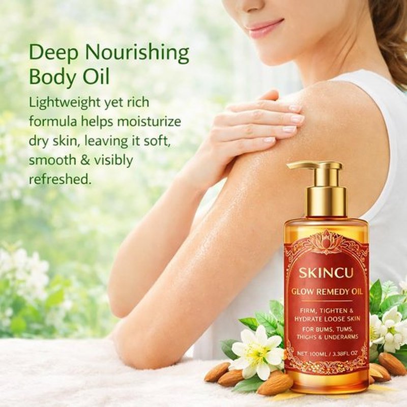 SKINCU Glow Remedy Oil - Nourishing Body Oil for Firm Skin | 100ml (3.38 fl oz)