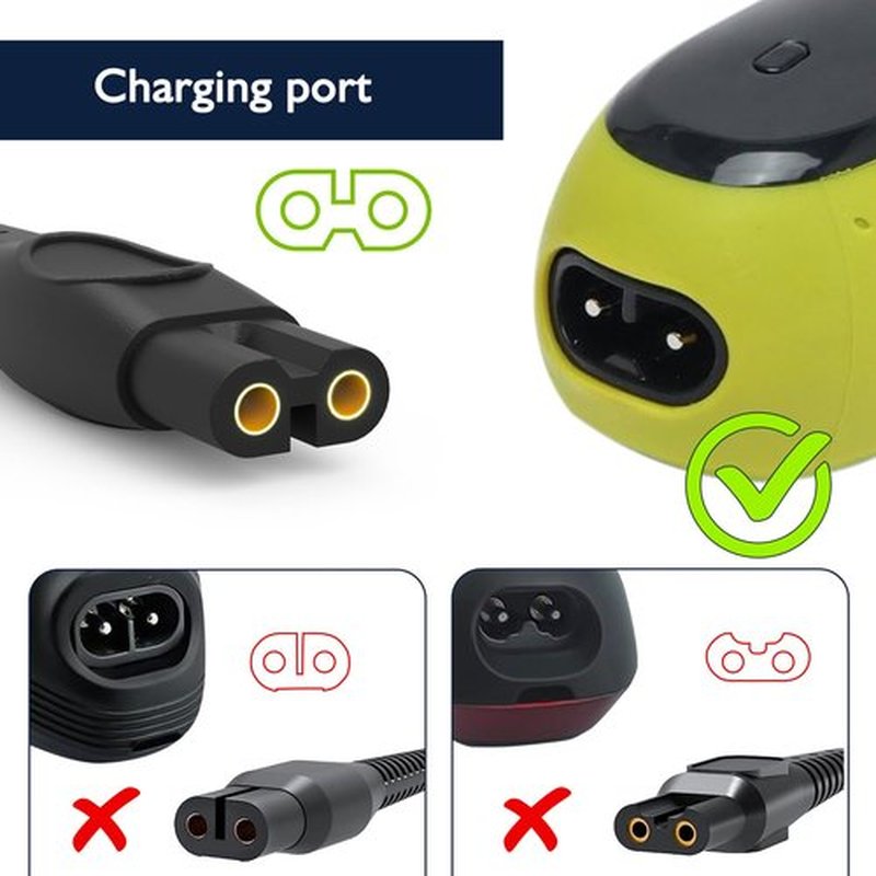 Philips OneBlade Charger Cord - 5V Power Cable for QP2724, QP1924, QP2834 & More | 2-Pack