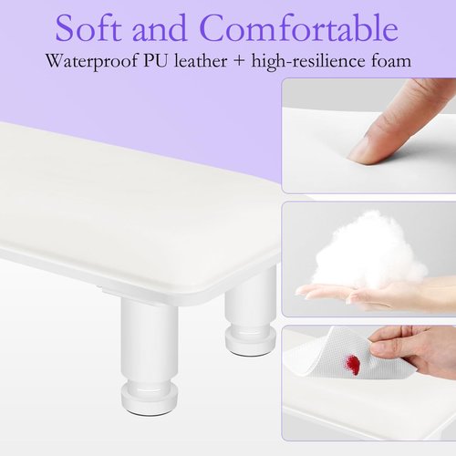 Arm Rest for Nails Tech, Adjustable Height Nail Arm Rest Stand Manicure Hand Rest Armrest Anti-Slip