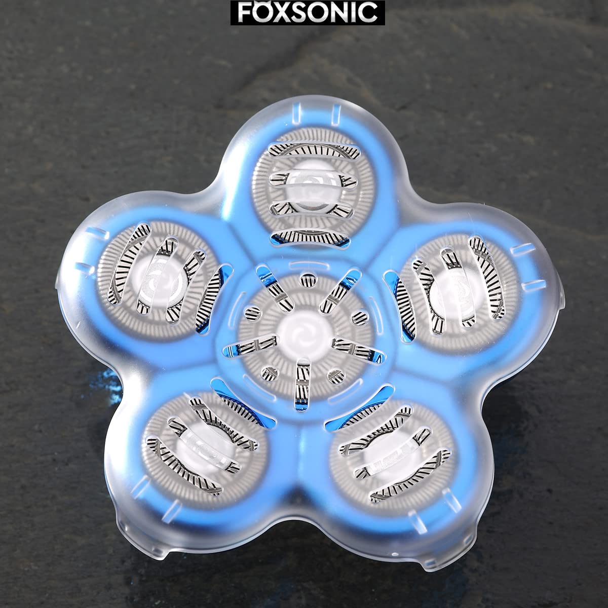 Universa 6 Blades Replacement Heads for Mainstream head shaver brands, Head Shaver Replacement Blades (6 Blue)