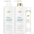 Dove Shampoo & Conditioner Set, Coconut & Hydration Flexible Hold Hairspray, Compressed Micro Mist – Deep Moisture for Revitalizing Dry, Damaged Hair & Styling (3 Piece Set)