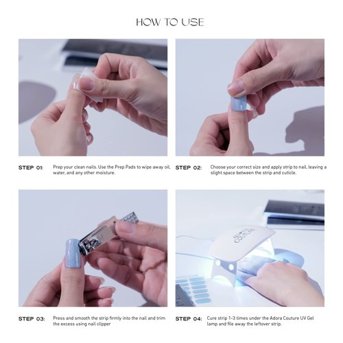 Adora Couture Semi Cured Gel Nail Strips - 32 pcs Gel Pedicure Stickers, Easy to Apply & Remove Toenail Stickers, Salon Quality at Home & Long Lasting - UV Nail Lamp Required - Modern Disco P
