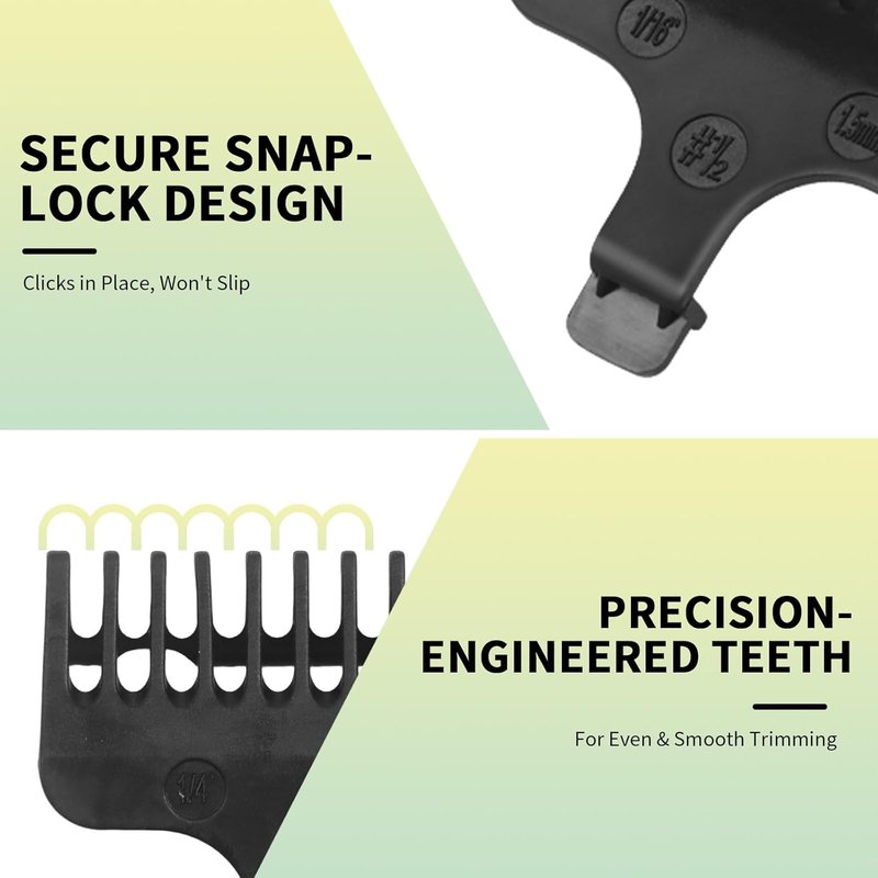 Wahl 8-Piece Replacement Comb Set | Compatible with 40mm Detachable T-Blade Trimmers