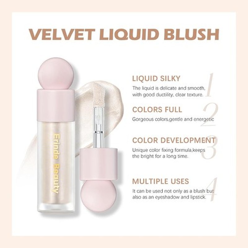 Erinde Liquid Highlighter - Natural Glossy Finish Face Bronzer Stick | Lightweight & Blendable Cream Illuminator, 01# Moonlight