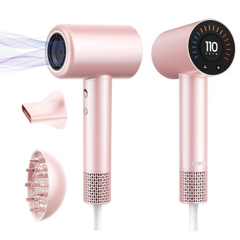 CONFU Hair Dryer, 110000 RPM Fast Drying Blow Dryer with Magnetic Diffuser and Concentrator, Professional Lightweight Ionic Hair Dryer for Women and Men